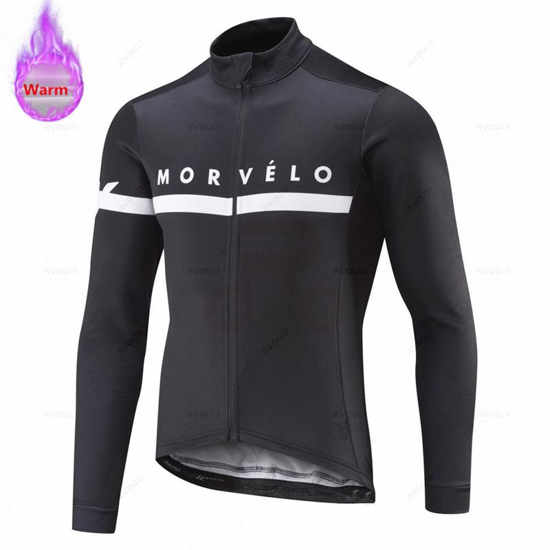 Morvelo - Термофлисовый Набор Велосипедных Джерси для Мужчин, Одежда для Горного Велосипеда (MTB), Теплая Велосипедная Одежда, Велюровый Теплый Велосипедный Костюм
