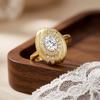 WUIHA Vintage 100% 925 Sterling Silver 4 * 6 MM Oval Cut VVS1 D Color Real GRA Moissanite Diamonds Gemstone Ring Fine Jewelry