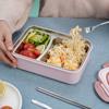 304stainless Steel Double-layer Lunch Box Students Portable Square Bento Box with Tableware Container Leakproof Food Containers