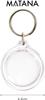 50 Porte-clés à insert photo vierge transparent - MATANA - Porte-clés vides, double face pour étiquettes personnalisées - 4,5 cm