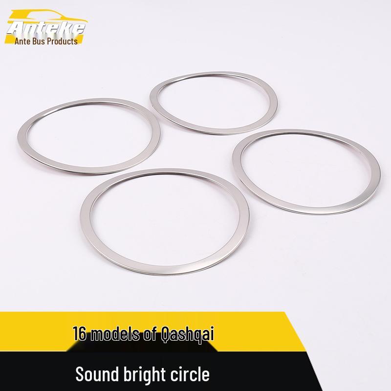 Ant Stainless Steel Speaker Cover Trim for 2016 Qashqai Door Audio