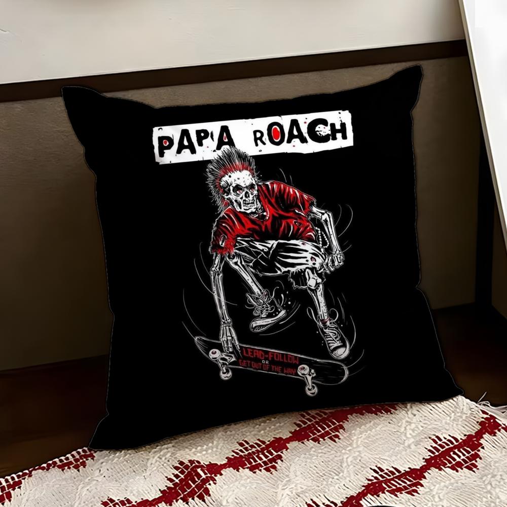 Подушка с принтом Papa Roach Чехол для подушки Двусторонний Мягкий Прочный Чехол для подушки Дом Автомобиль Многоцелевое использование для ежедневного комфорта