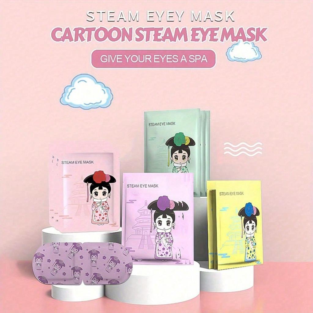 10 шт. горячая компрессионная паровая маска для глаз, пять ароматов, мягкая текстура, влажный пар, постоянный нагрев, увлажнение мышц глаз