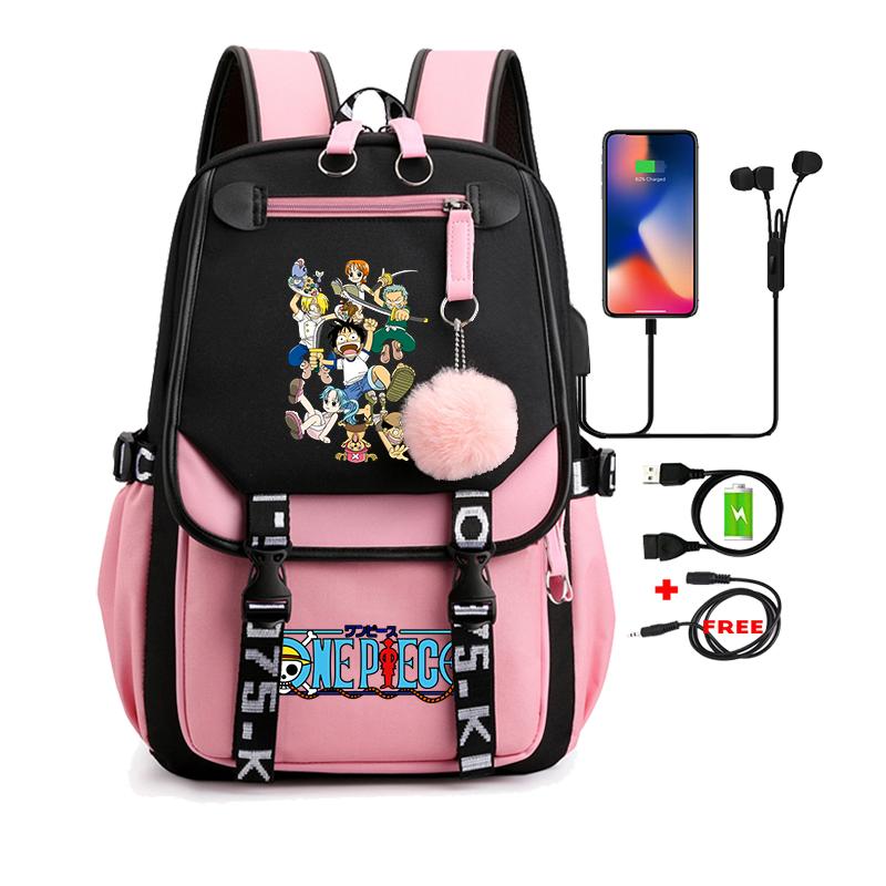 Цельный аниме Nezuko Kawaii, школьная сумка с героями мультфильмов для сумок, манга для путешествий, повседневные сумки для книг для девочек, рюкзак большой вместимости для взрослых