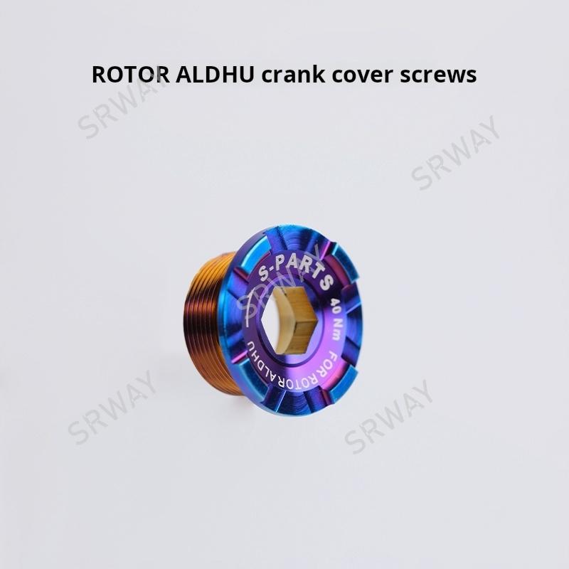S-PARTS Titanium Alloy Frame Accessory ROTOR ALDHU Crank Cover bolts screw Integrated Chainring for Road Bikes 30/24mm Axle
