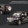 Литая под давлением модель автомобиля Toyota Prado в масштабе 1/32, игрушечный автомобиль с откатным механизмом со звуком и светом для детей, коллекция подарков для мальчиков и девочек
