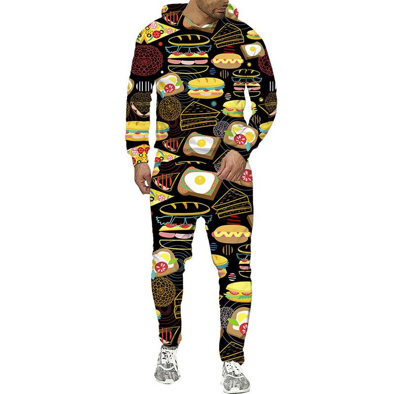 Новинка 2024 года, спортивный костюм для мужчин и женщин, повседневный спортивный костюм с длинным рукавом и капюшоном, мужские толстовки из двух предметов + брюки, костюм в стиле хип-хоп, модная уличная одежда, мужские комплекты