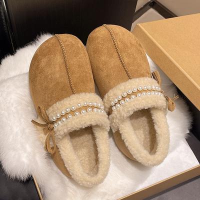 Версия из коровьей кожи, толстая подошва, увеличивающая рост, бархатные утепленные женские туфли, новые зимние сапоги для снега, лоферы, хлопковые туфли