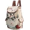 2021 Women Canvas Large Rucksack Ladies Cat Print School Bag Laptop Notebook Backpack