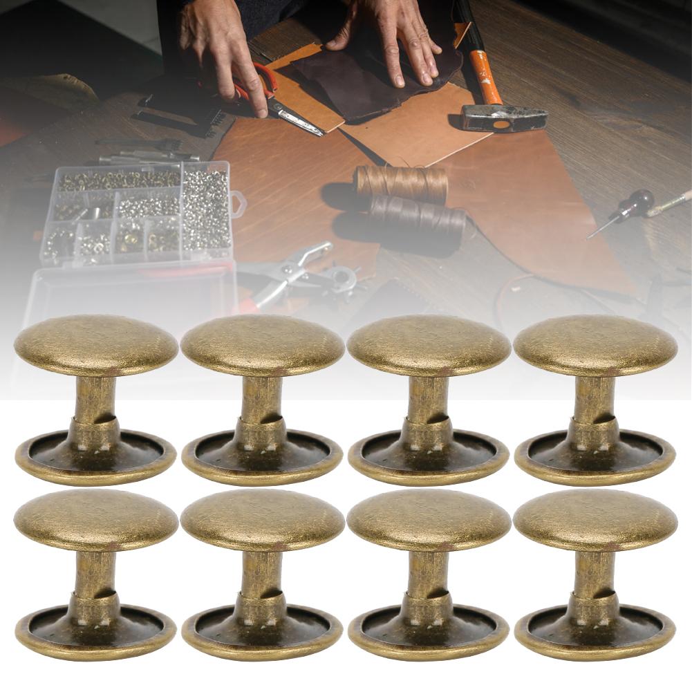 200 Sets Double Cap Rivet Round Stud Nail Iron Jeans Button Leather Shoes Bags Clothes