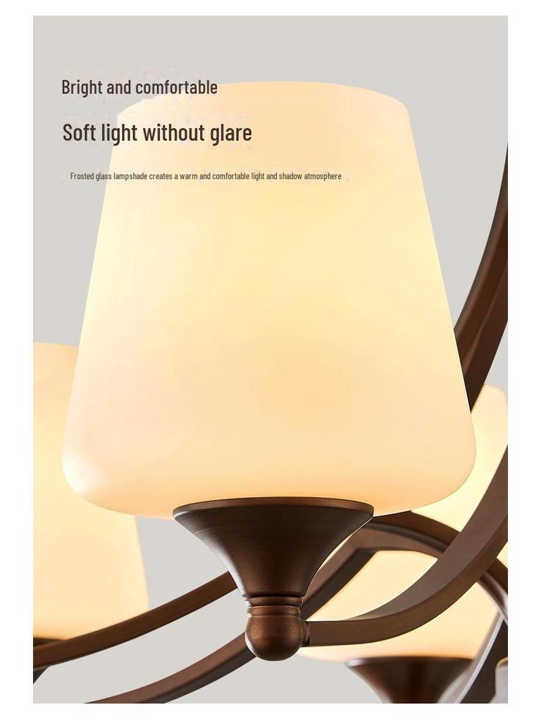 Retro French Iron and Glass Chandelier for Living, Dining, or Bedroom