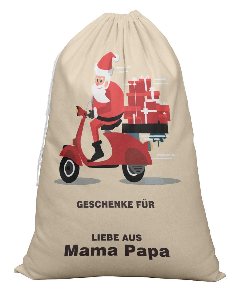 Printtoo Большая холщовая сумка на шнурке, рождественские мешки, подарочный мешок Санты, индивидуальный подарок на вечеринку, 2 шт., 27x20 дюймов