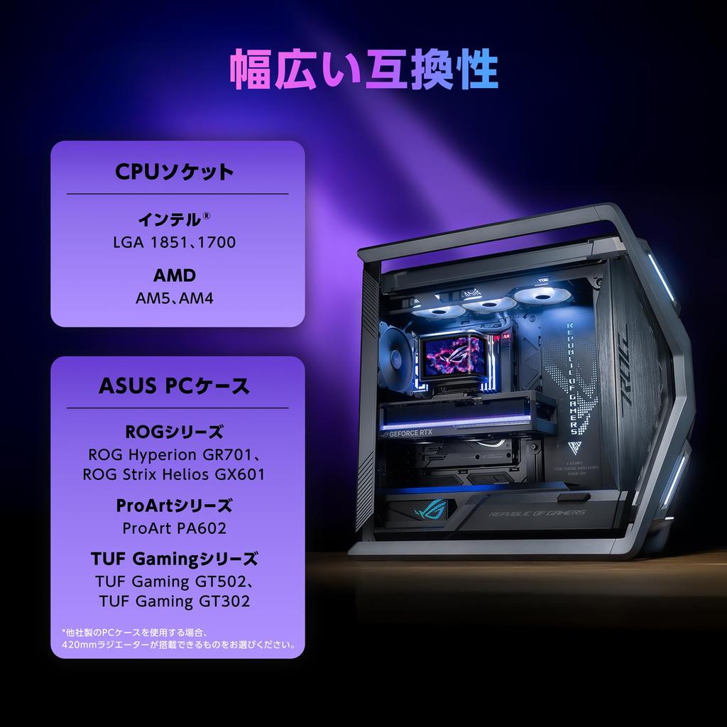 ASUS 360mm All-in-One AIO Liquid Cooler for ROG RYUO IV SLC 360 ARGB (Authorized Japanese Distributor)