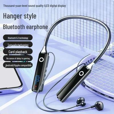 Беспроводные Bluetooth-наушники 003: Сверхдлительное время работы от аккумулятора, Индикатор питания, Низкая задержка, Полувнутриканальный дизайн с шейным ободком.