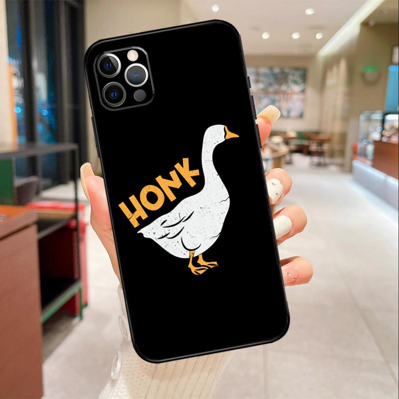 Чехол для телефона с мемом "Утка Гусь Кряк Бряк Смешной" для iPhone 17 16 15 14 13 12 11 Pro Max mini 16 Plus 16e 17 Air Защитная крышка