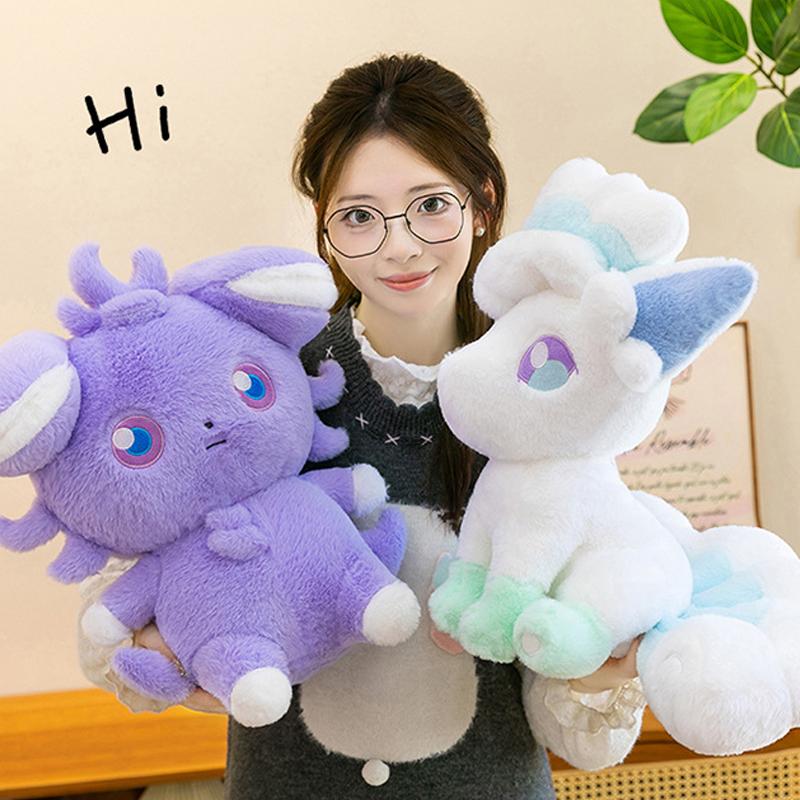 40-80cm Vulpix Espurr Plush Toys Large Cartoon Plushie Anime Birthday Pillow Doll Stuffed Gift for Kids Xmas