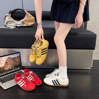 Ретро немецкие тренировочные кроссовки женские 2025 новые летние на мягкой подошве Forrest Gump белые туфли на плоской подошве универсальные повседневные спортивные туфли