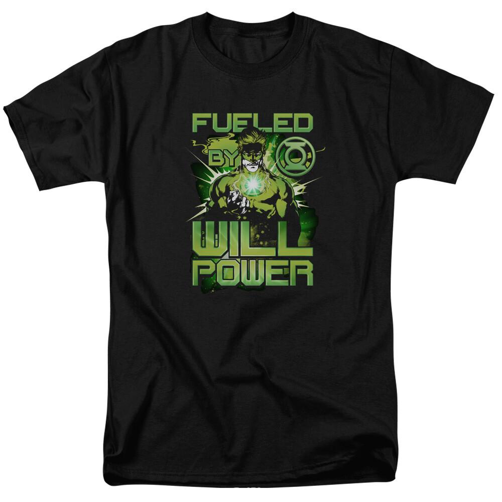 Green Lantern Fueled By Willpower T Shirt Licensed Comic Book Tee Black