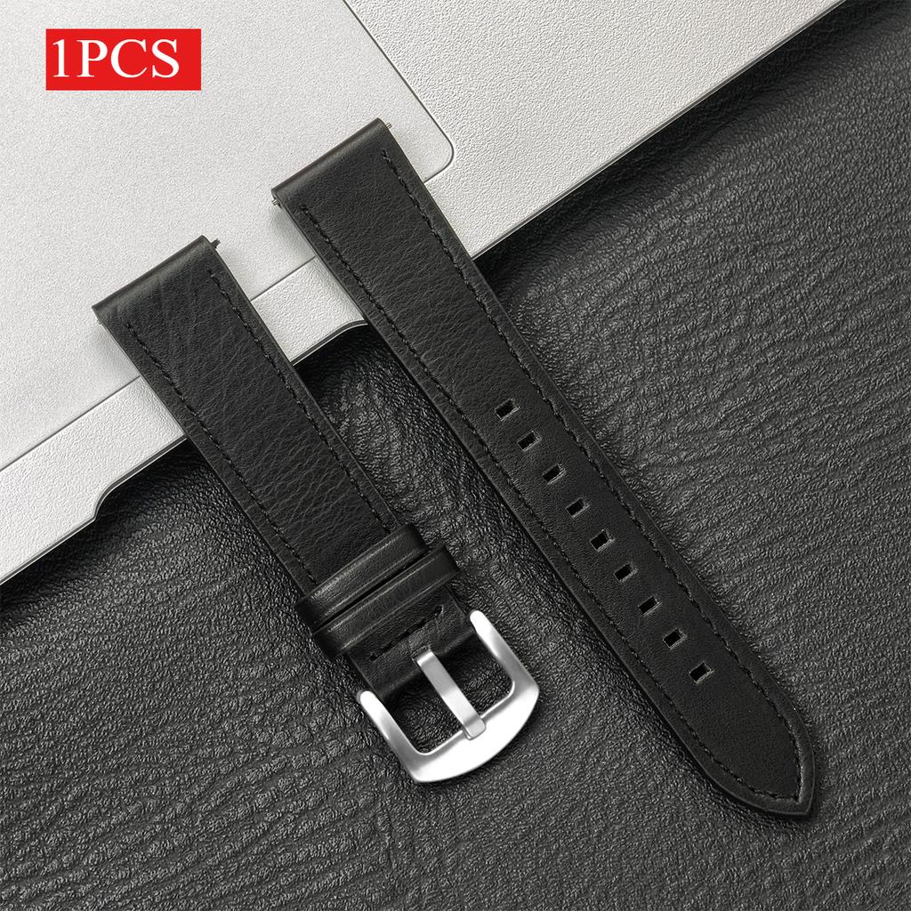 2 шт. 20 мм кожаный дышащий ремешок для Samsung Galaxy Watch 7 6 5 4 40/44 мм 6Classic 5Pro 22 мм ремешок для Huawei GT5 3 4Pro ремешок для часов