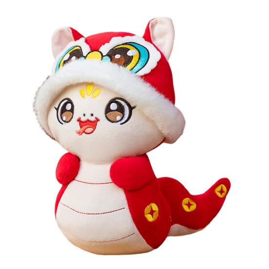 Плюшевые куклы Змея 2025 год Змеи китайский зодиак мягкая кукла праздничная