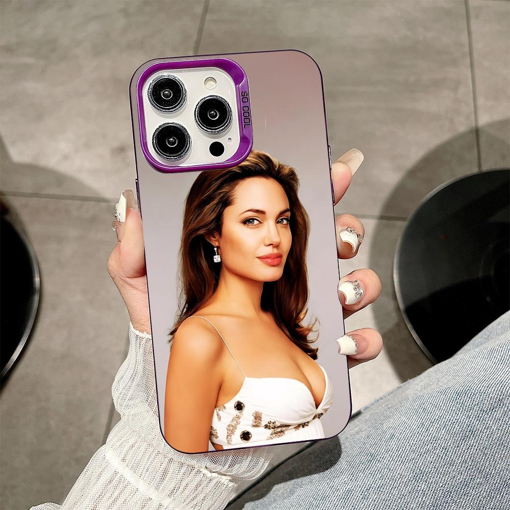 Angel Jolie Purple Translucent Mobile Phone Case for iPhone 17 16 15 14 13 12 11 X XR XS Air Pro Max Plus Colorful Cover