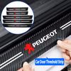 Для 208 3008 308 2008 207 107 508 607 106 406 407 307 206 Автомобильная Дверь Углеродное Волокно Защитная Наклейка на Порог Порог Царапина