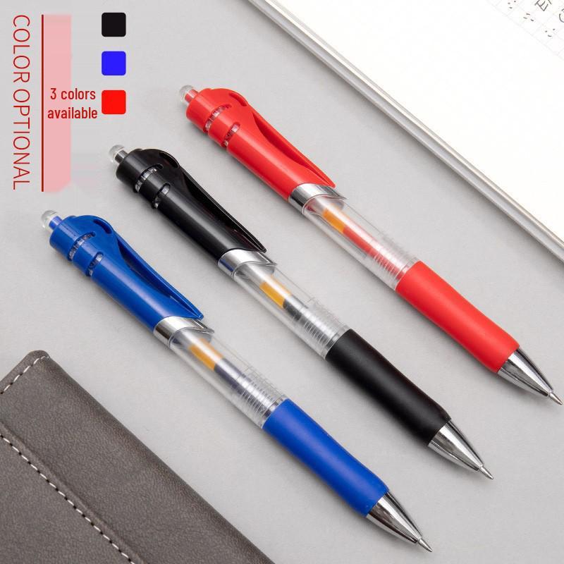 Press-Action 0.5mm Ballpoint and Sign Pen, Black/Red/Blue, for Students and Office.