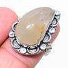 Golden Rutile Gemstone 925 Sterling Silver Jewelry Ring Size 8 P3R84