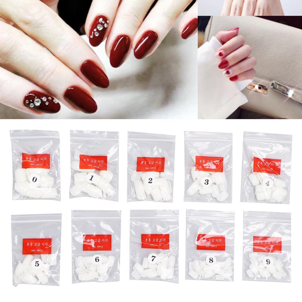 500 шт. короткие квадратные ногти DIY Art маникюр салон полное покрытие накладные ногти для женщин натуральные