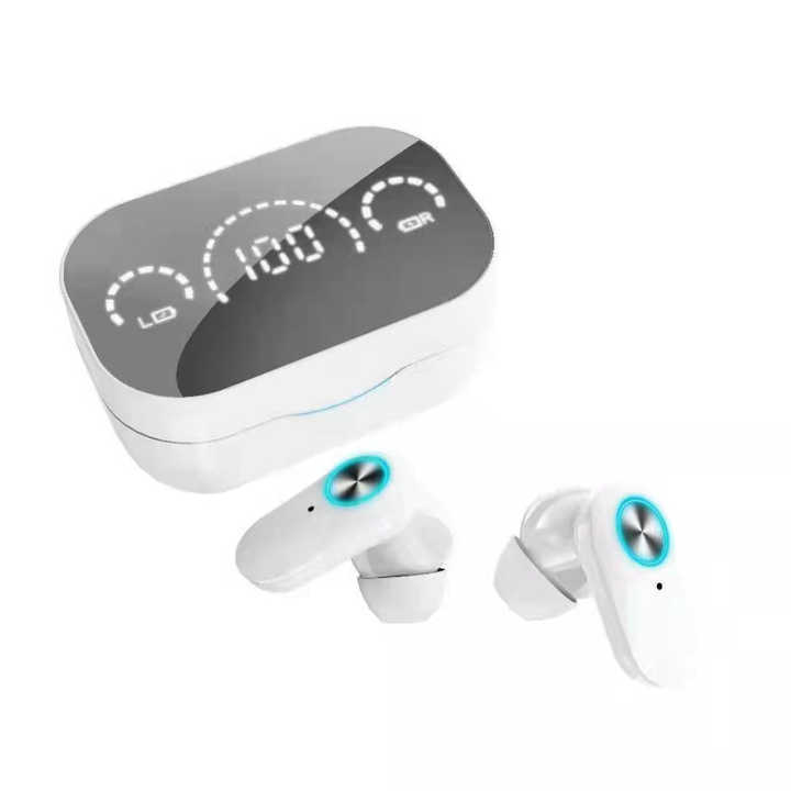 Новая беспроводная Bluetooth-гарнитура с HD-зеркалом, цифровым дисплеем и ручкой, внутриканальные спортивные наушники