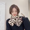 Leopard print plush scarf imitation fur scarf female Korean version autumn and winter imitation rabbit fur collar thickened warm parent-child neck