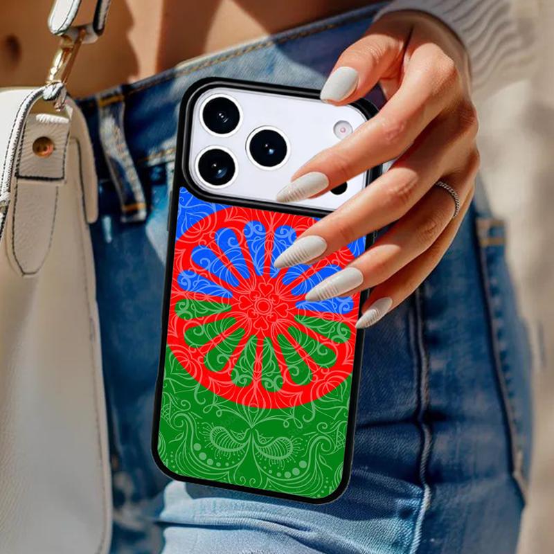 Чехол-бампер для телефона с флагом цыган Рома, мягкий, для iPhone 17 Air 14 15 13 12 Max, чехол для Apple 14 15 16 16e 11 Pro Max Plus