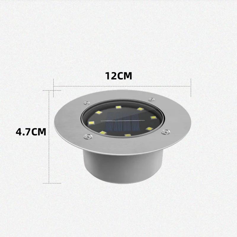1/4pcs/lot Outdoor Lighting Solar Powered Panel 8 LED Floor Lamps Deck Light  LEDUnderground Light Garden Pathway Spot Lights