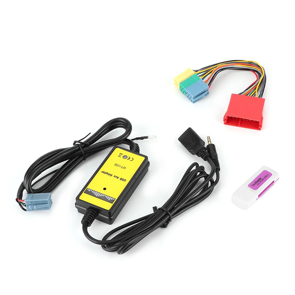 8-контактный адаптер для смены компакт-дисков, 20 Гц — 20 кГц, MP3, USB-аудио, автомобильный интерфейс AUX, подходит для сиденья