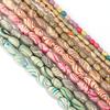 1String Multicolor Natural Wooden Beads Water Flow Pattern Oval Wood Beads For DIY Craft  Jewelry Bracelets Earrings Accessories