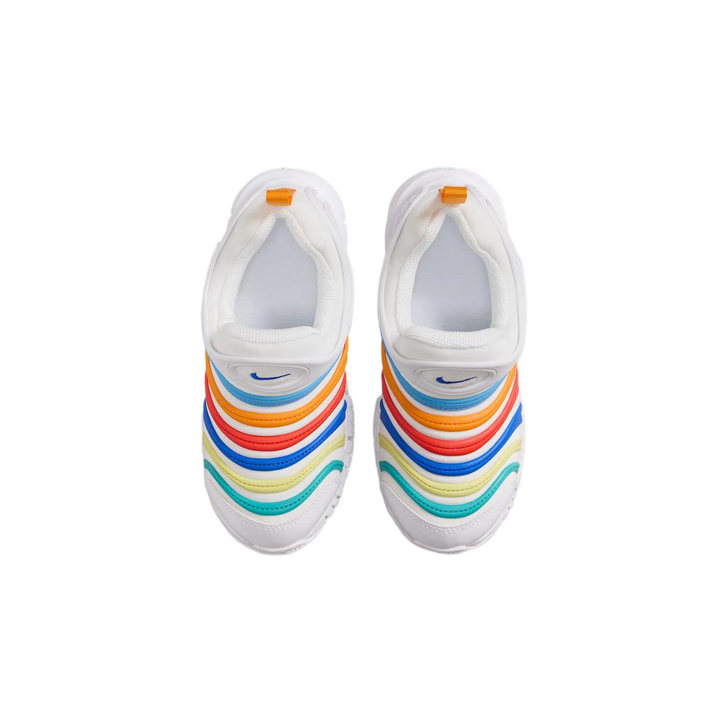 Nike Dynamo Free Cushioning Support Low top Kids Lifestyle Shoes White Spotlight Royal Cactus Gray 343738-106