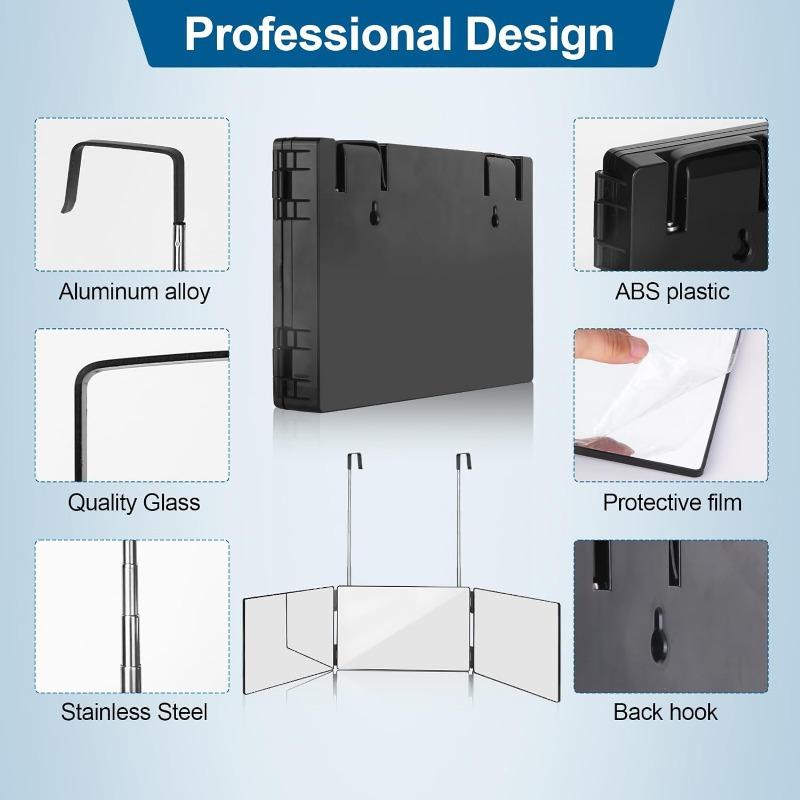 Тройное зеркало для укладки волос Зеркало для красоты Двустороннее зеркало для макияжа Зеркало для стрижки волос Зеркало заднего вида для укладки волос Парикмахерская