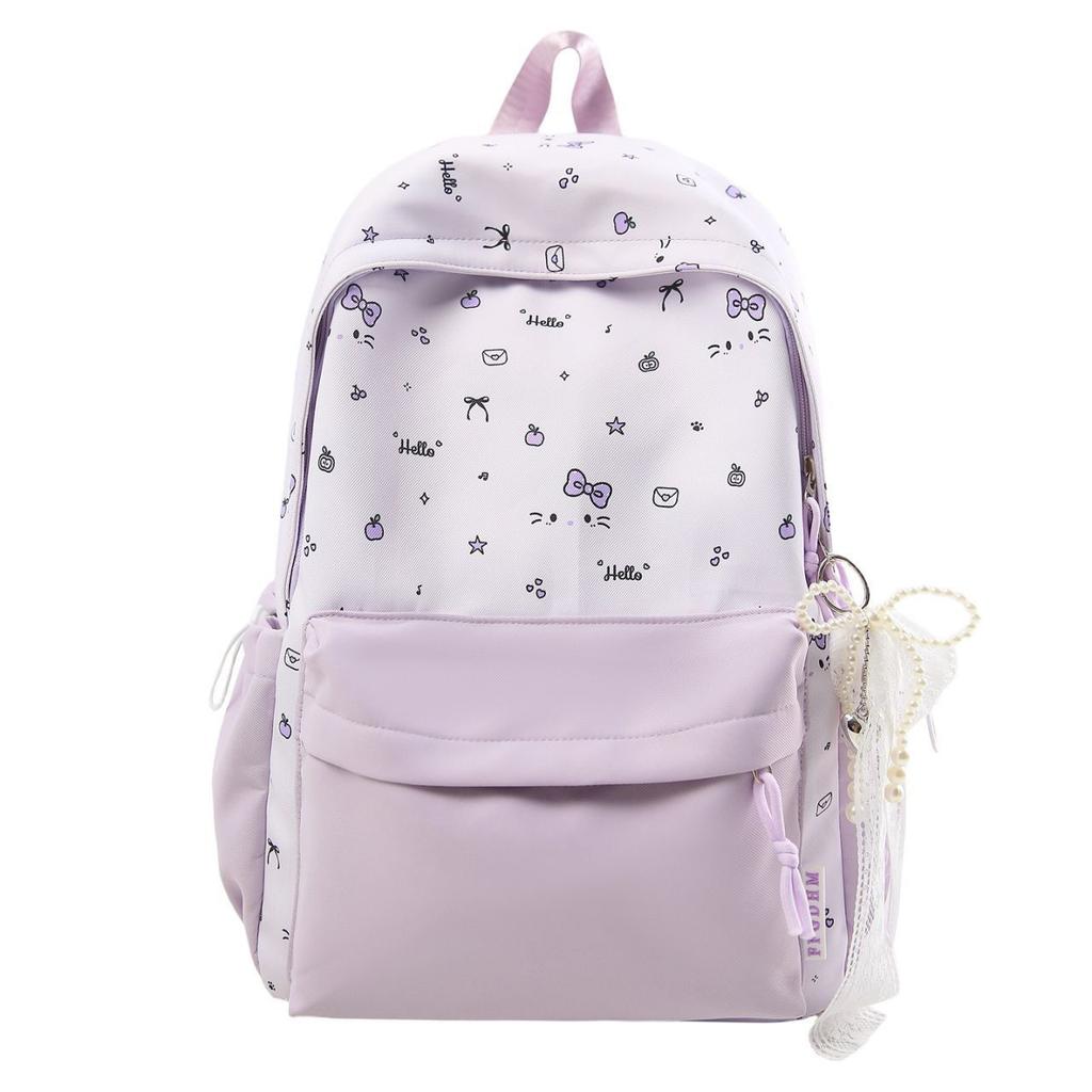 Школьная сумка Корейская версия ins Мультяшный Рюкзак Hello Kitty Женский Большой Вместимости Милый Рисунок Студенческая Школьная Сумка Милый Универсальный Рюкзак
