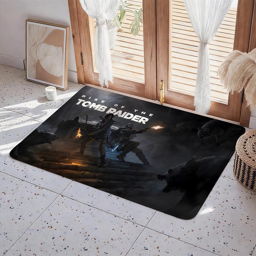 Game G Tomb Raider Floor Mat Eco Flannel Doormat Non Slip Odorless Indoor Floor Rug Soft Short Plush Home Mat