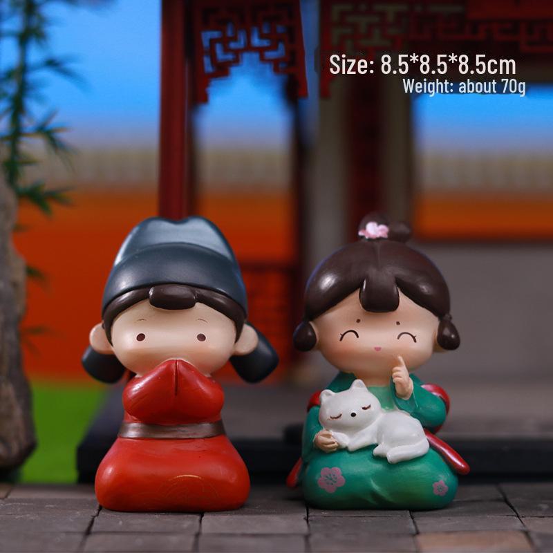 Креативный держатель для телефона в стиле династии Тан: Изысканный орнамент из смолы