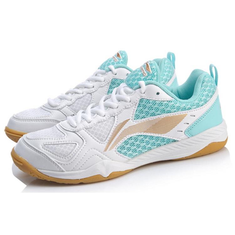 Li Ning Настольный теннис Амортизирующие Нескользящие Износостойкие Низкие Тренировочные Кроссовки Унисекс Белый Синий APTP002-2