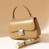 Bag Women's New Cowhide Handbag 2025 Spring Fashion Versatile Shoulder Messenger Bag Simple Commuter Small Square Bag