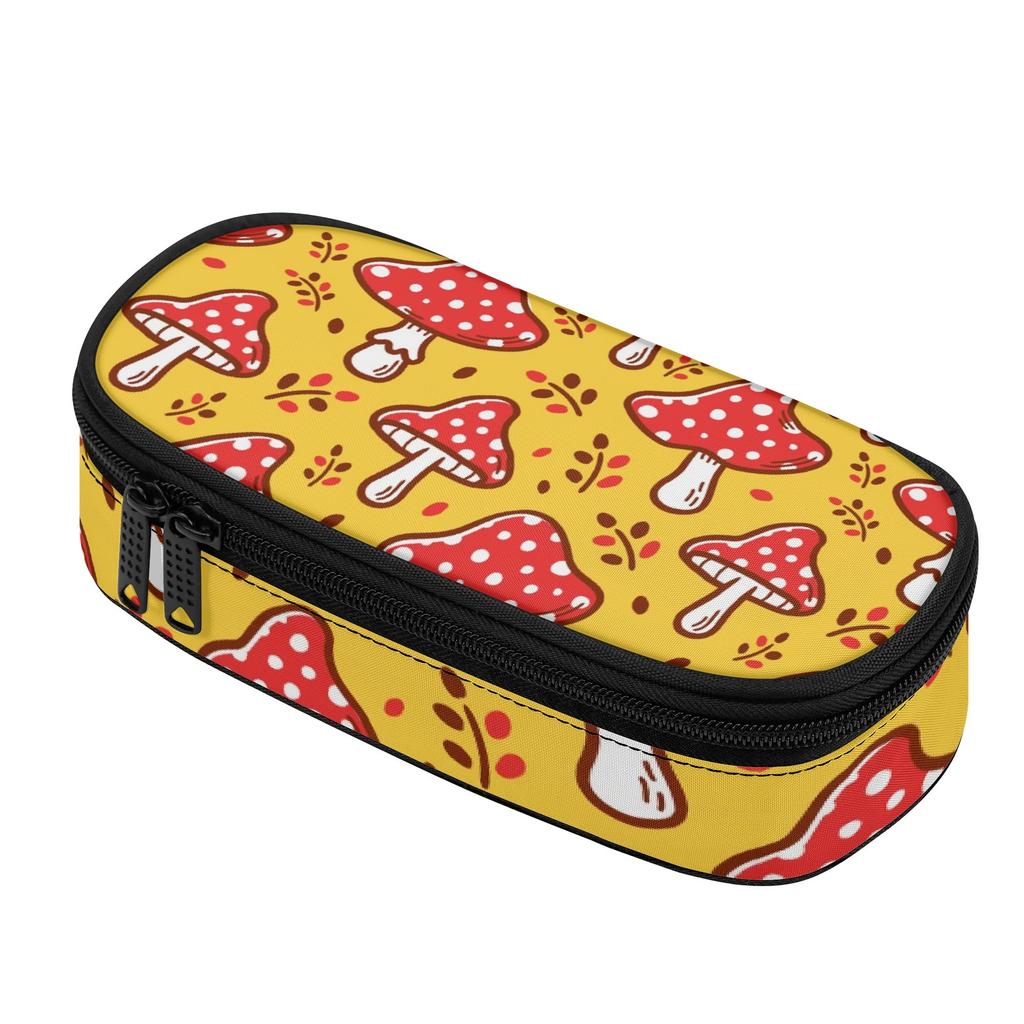 Pencil Pouch Multi Compartment Easy Open Zipper 300D Polyester with Mesh Pocket Removable Divider and Pen Slots for Classroom Use