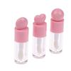 Transparent 4ml Lip Gloss Tube Matte Thick Rod Large Brush Head Empty Bottle Lips Glaze Container Makeup Packaging Material