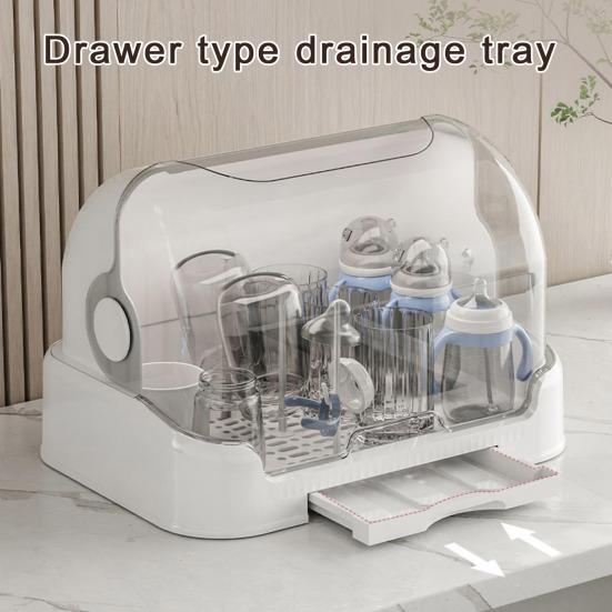 Подставка для сушки детских бутылочек, пылезащитная, большой емкости, прозрачная конструкция, сушилка для детских бутылочек
