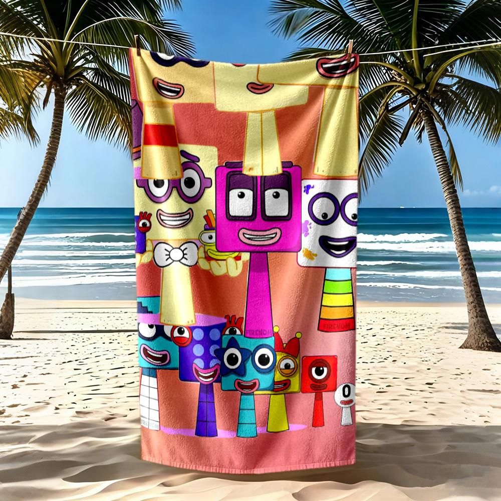 Numberblocks Beach Towel Quickdry Soft Microfiber Comfortable Lightweight Suitable For Sports Travel Swimming Yoga Bathroom Beach And Pool