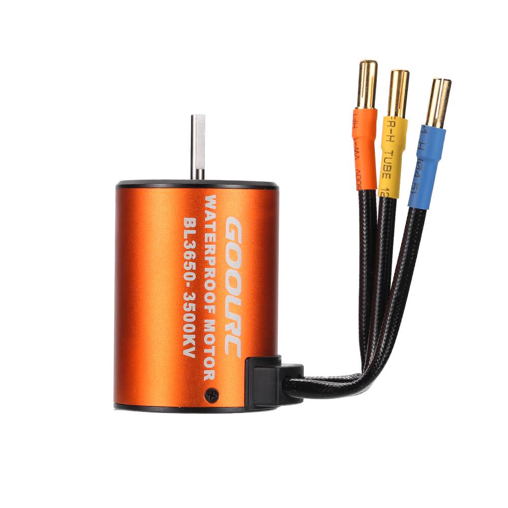 GoolRC Обновите водонепроницаемый бесщеточный двигатель 3650 3500KV с комбинированным набором ESC 60A для грузовика с радиоуправлением 1/10