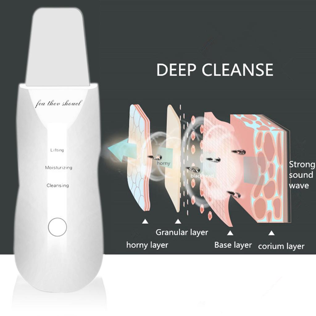 Vibrate   Face Clning Device Skin Scrubber Face Lifting Peeling Clner