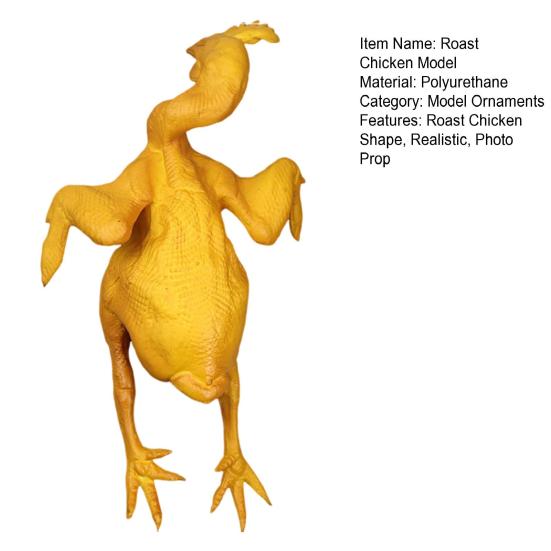 Simulation Roast Chicken Model Realistic Fake Turkey Ornament Photo Prop Simulated Food