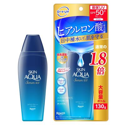 SKIN AQUA Сыворотка с гиалуроновой кислотой Большой объем Защита от УФ Подходит для чувствительной кожи Содержит 3 типа гиалуроновой кислоты для освежающей УФ-защиты, 130 г